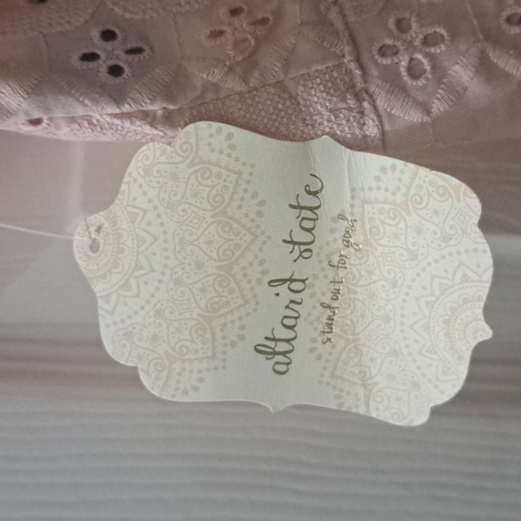 ALTAR 'D STATE BLUSH PINK LACE TOP SZ SMALL - Picture 7 of 12